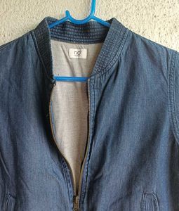 Denim Bomber Jacket - Classic Style