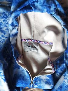 Blue woolen Tie-Dye Hoodie