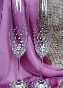 Decorated Champagne Flutes