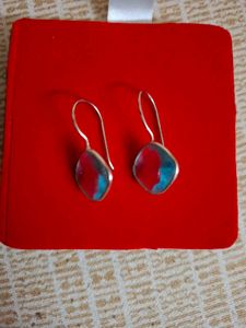 💎 Giva 💎 92.5 Silver Aqua Blue Crystal Earrings