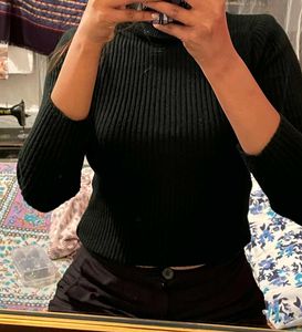 High Neck Winter Wool Tshirt For Women