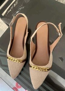 Elegant Cream Slingback Heels