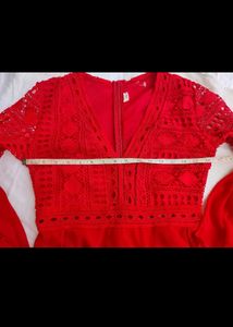 Tomato Red Cocktail Party Dress