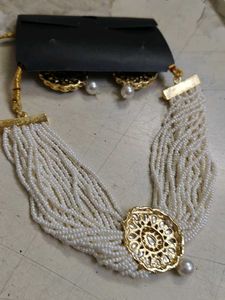 Elegant Pearl Necklace &amp; Earring Set