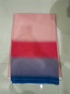 Ombre Scarf - Pink, Red, &amp; Blue (Without Blouse)