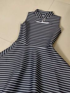 Striped High-Low Dress