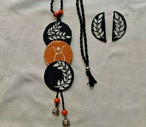 Black &amp; Orange Neckpiece