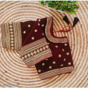 Marron Velvet Blouse