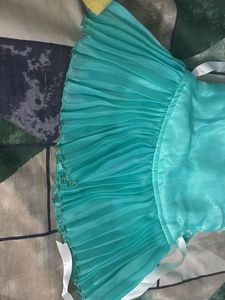 Cute Teal Flower Girl Dress