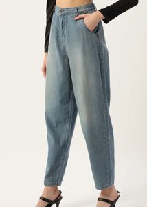 Blue High Rise Slouchy FitJeans