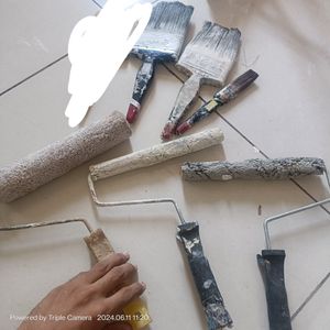 Paint brushes and roll