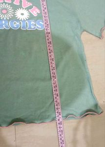 Green positive vibes Cropped Tee