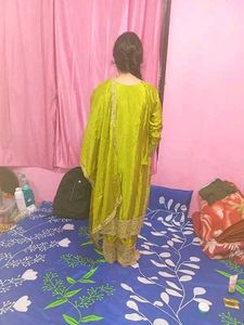 Designer Green Silk Embroidered Kurta Set with Dup