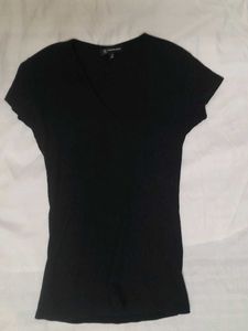 Black V-Neck Tee
