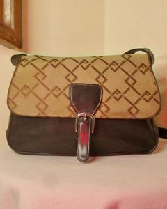 Brown Patterned Handbag