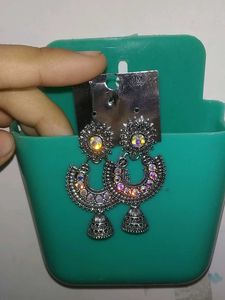 Edgy Black Dangle Earrings