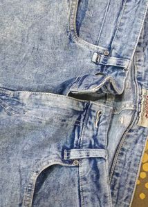 Acid Wash Blue Jeans For Men