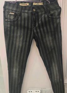 Striped Skinny Jeans