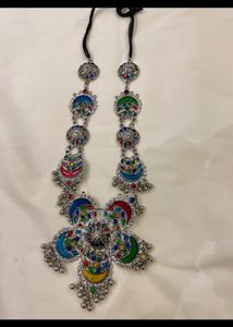 Oxidised Metal Long Necklace