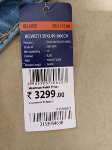 Bene Kleed Light Wash Cargo Jeans, 30 Size