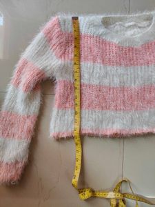 Striped Fuzzy Knit Sweater