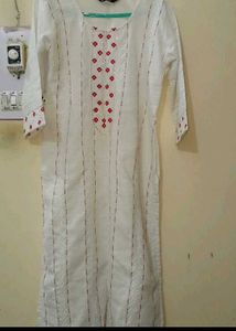 White Embroidered Kurta Set