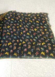 Vibrant Butterfly Print Saree – Eye-Catching