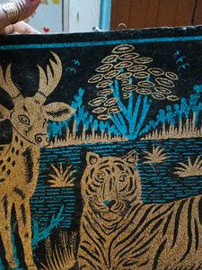 Vintage Animal Sparkle Handmade Painting