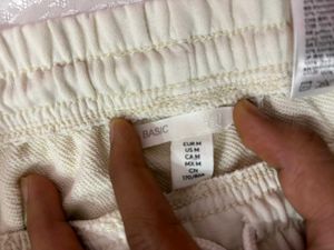 Beige Wide Leg Pants