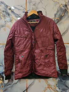 Maroon Padded Jacket upto XL XXL no flaws