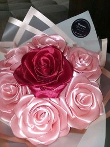 Viral Handmade Ribbon Rose Bouquet 🎀✨