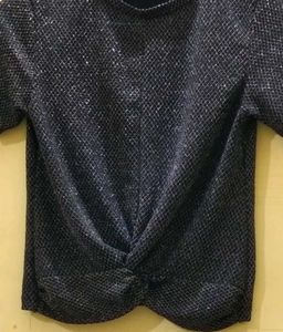 Black Sparkle Crop Top
