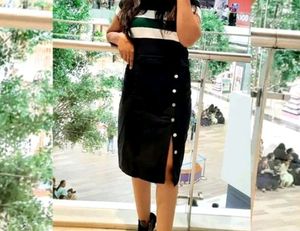 Popnetic Branded Black Skirt
