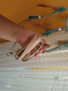 Nude Handbag With Attachable Belt