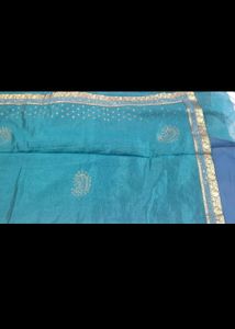 Turkish Blue Silk Saree