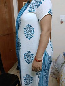 Blue Flower Print Suit