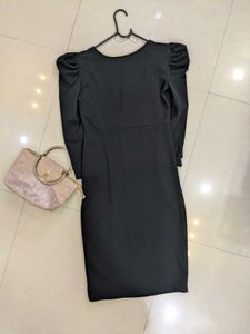 Black mini bodycon dress