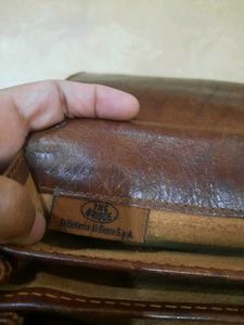 Vintage Brown Leather Crossbody Bag