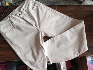 Beige Denim Jeans