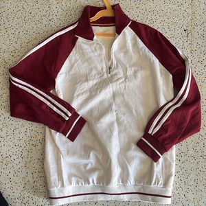 Vintage Style Burgundy Track Jacket