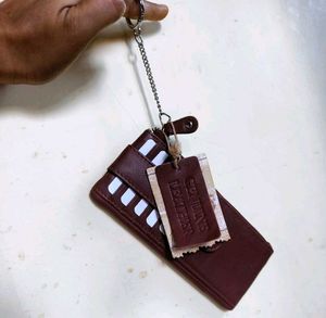 Brown Leather Card Holder Wallet
