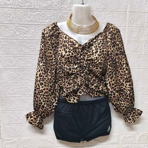 🐆 Cheetah Print Top Free Size