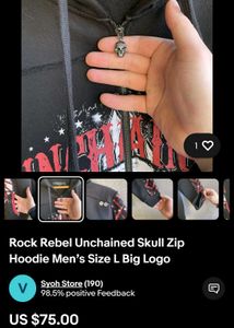 Rock Rebel 1986 Skull Edition⚡Gothic Hoodie