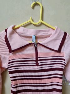 Polo Neck Sweater Top