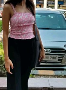 Pink Floral Fitting Top