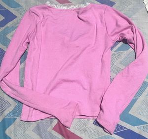 Pink Long Sleeve Top