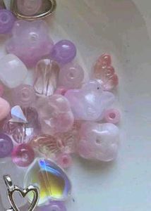 Pink- Purple Beads. Soup