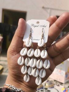 Cowrie Shell Dangle Earrings