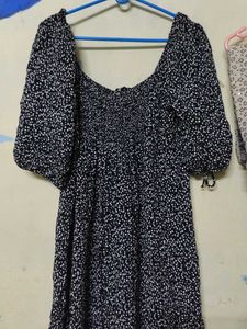 Black &amp; White Midi Dress