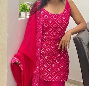 Pink Sharara Dress